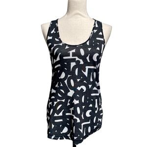 Nike Dri-FIT White Racerback Tank Top Black Lettering Sustainable Size Small